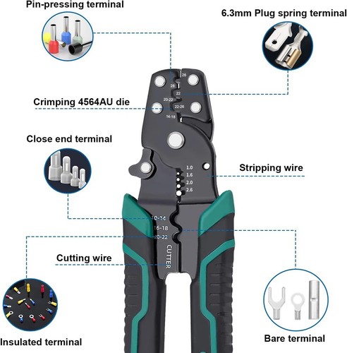 Ratchet crimping pliers - ratchet,