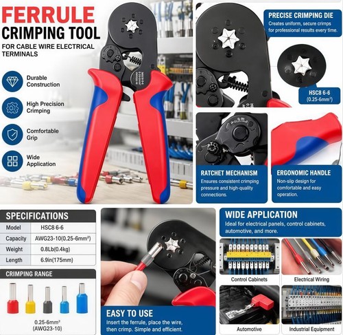 Ferrule ratchet crimping - ratchet,