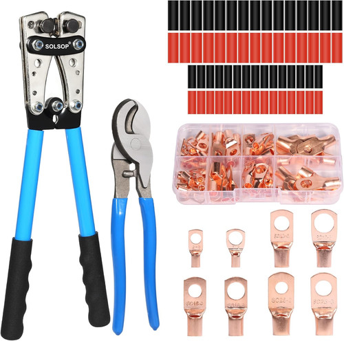 Battery cable crimper tool awg - crimper,