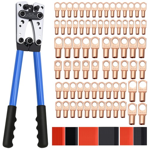 Cable lug crimping tool with - cable,