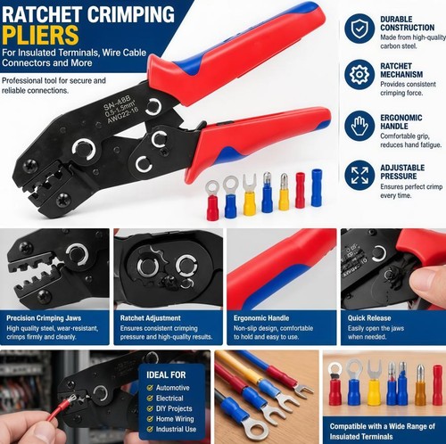 Ratchet crimping pliers - ratchet,