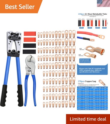Cable lug crimping tool with - cable,