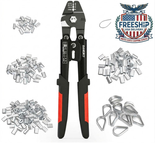 Wire rope crimping tool kit - tool,