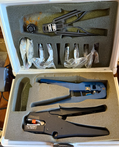 Cable crimping tool set with - crimping,